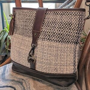 Myra Bag Crossbody Purse Texurized Look & Leather